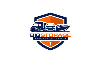 Illustration vector graphic of a professional storage solution business logo design template