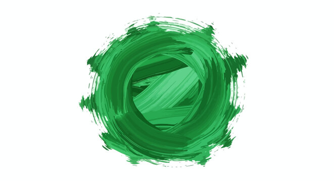 Emerald vortex: An abstract representation of nature's vibrant green brushstrokes