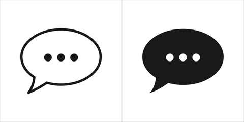 Speech bubble icon with three dots