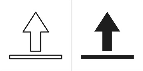 Upload icon in outline and filled style