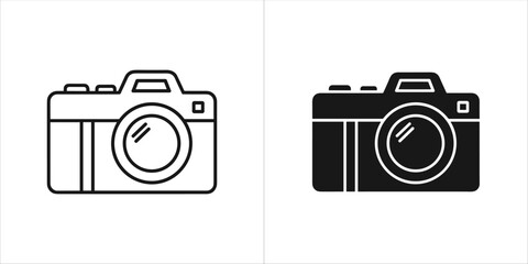 Camera outline and solid icon