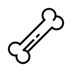 A black stylized bone icon The bone has two rounded ends and a central shaft with two short parallel lines
