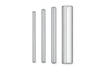 Glass test tubes set for laboratory research
