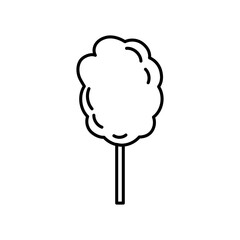 Cotton Candy Icon. Sweet Dessert Symbol Vector for Carnival, Candy Shop, and Fun Design