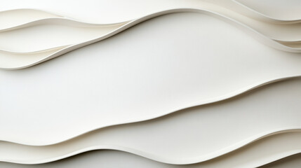 Obraz premium Smooth white waves create serene and modern aesthetic, perfect for design projects