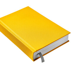 Yellow book isolated on transparent background