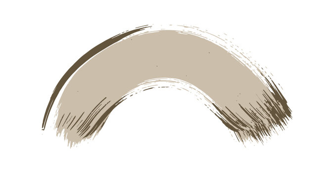 Brushstroke arc in earthy tones, evocative of raw artistic creation and creative abstract
