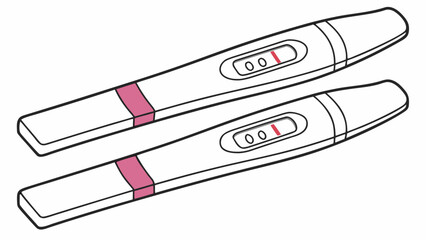 Two positive pregnancy tests conveying excitement, hope, and anticipation, perfect for family planning, healthcare, and lifestyle content creators