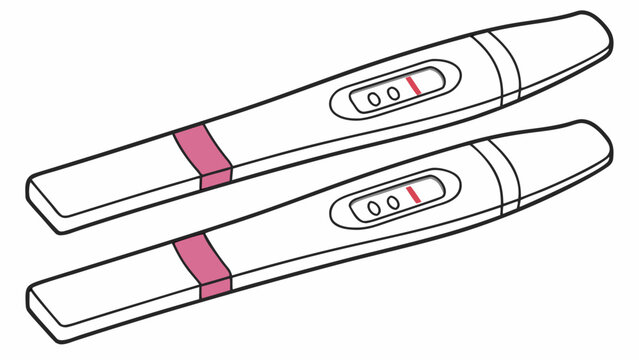 Two positive pregnancy tests conveying excitement, hope, and anticipation, perfect for family planning, healthcare, and lifestyle content creators