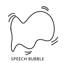 Speech bubble icon, vector illustration, white background, design element, communication symbol