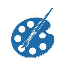 Vector artwork for art palette icons and art palette silhouettes—a simple illustration of an art palette silhouette that complements art palette icons and logos