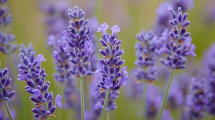 Obraz premium Lavender flowers in a field.