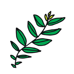 Leafy Green Branch Illustration A Simple and Stylish Vector for Various Design Projects