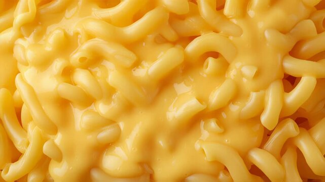 Creamy macaroni and cheese close-up with rich yellow color.