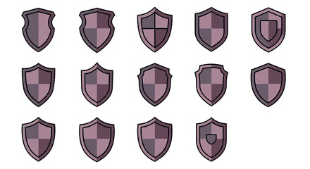 Collection of Various Shield Designs in Different Styles.