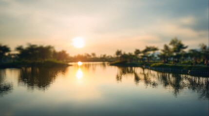 willow. Tranquil lakeside scene with weeping willow and pastel sky mirrored in calm waters. travel magazines, destination branding, designed for outdoor magazines and nature guides.