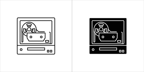 Reel to reel tape recorder icon