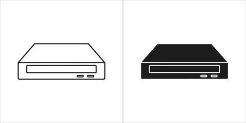 Line art and silhouette of a media player