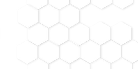 Fototapeta premium hexagon concept design abstract technology background, white texture background. hexagon abstract background .white and gray hexagon honeycomb geometric copy space,