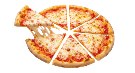 Delicious Cheese Pizza Slices Ready to Serve.