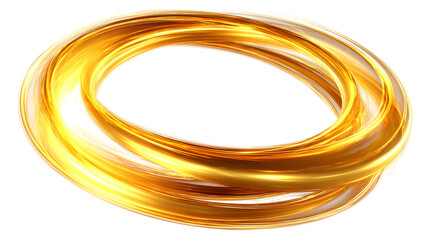 Glowing golden energy swirl ring with dynamic light effect