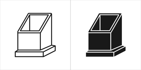 Trash can icon, waste bin symbol, garbage container