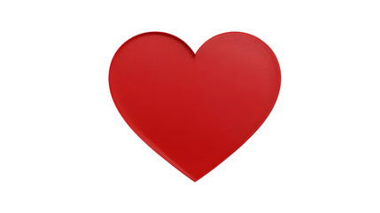 Obraz premium Bright red heart shape on white background for valentine's day or romantic design