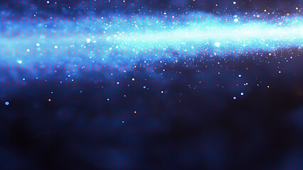 Obraz premium Vibrant blue galaxy background with sparkling stars for space themed designs
