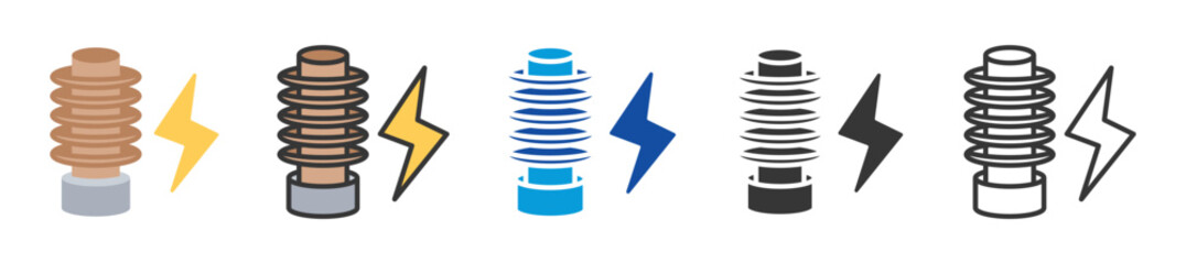 insulator icon set multi style various collection