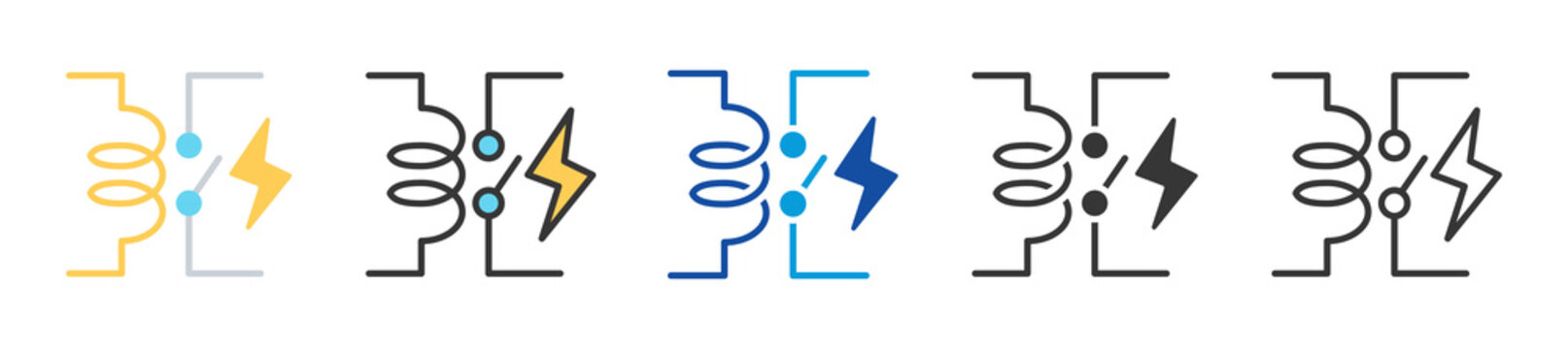 relay icon set multi style various collection