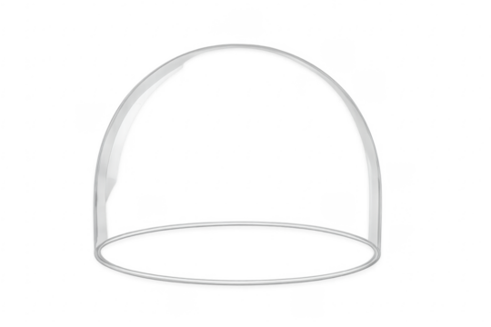 Glass dome cloche transparent display case illustration