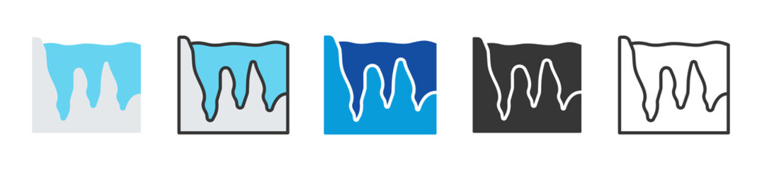 ocean basin icon set multi style various collection