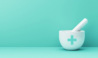 Mixing herbal remedies pharmacy image of mortar and pestle calm setting close-up view natural health concepts