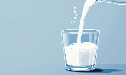 Pouring fresh milk into a glass kitchen setting beverage photography bright and clean environment close-up view healthy living concept