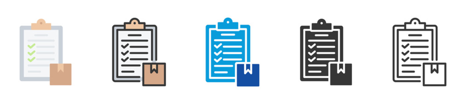 stock preparation icon set multi style various collection