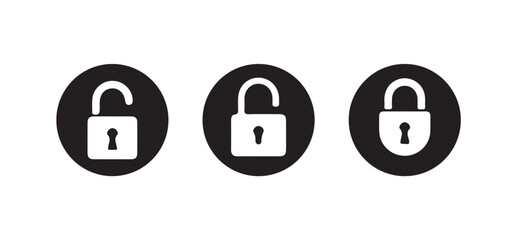 Locked and unlocked icon, lock icon collection set locked icon symbol unlocked sign , security icon, Vector illustration EPS 10. © MD.RAHIM