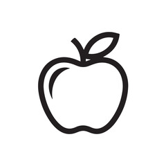 Outline Apple Icon Vector