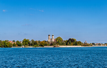 Naklejka premium Blick auf Friedrichshafen am Bodensee, Baden-Württemberg, Deutschland, Europa