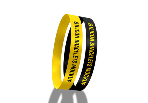 Silicon Bracelets Mockup Template