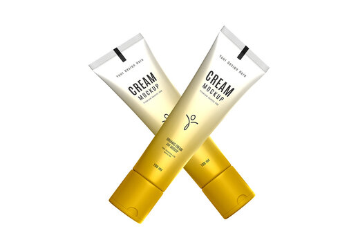 Glossy Cosmetic Tube Mockup