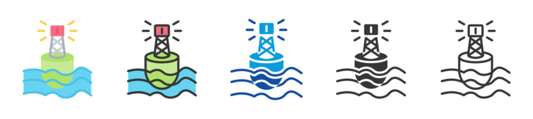 buoy icon set multi style various collection