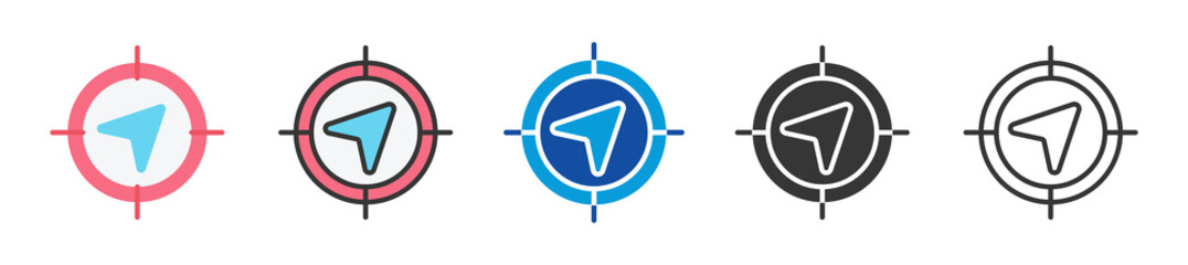 navigation icon set multi style various collection