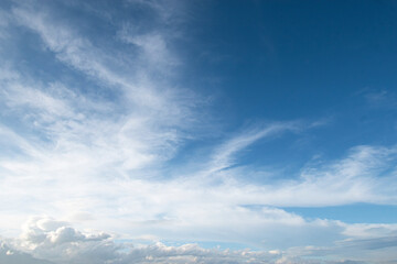 Beautiful blue sky with white clouds