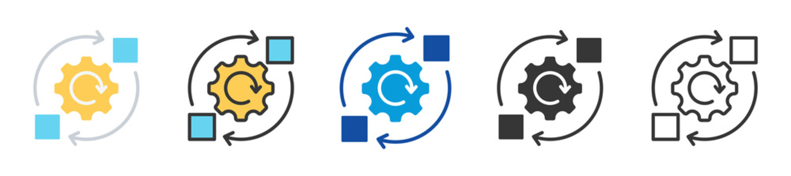 consistency icon set multi style various collection