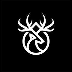 A modern, professional deer head and antlers within a clean, fluid line-art frame. It symbolizes wilderness leadership, natural heritage, and a futuristic commitment to quality outdoor living.