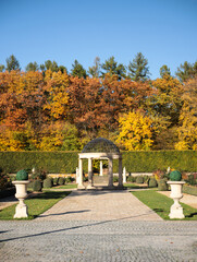 Pałac, Park, Mała Wieś, Poland, mazowieckie , jesień, kolory