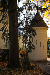 Pałac, Park, Mała Wieś, Poland, mazowieckie , jesień, kolory