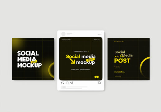 Social Media Post Mockup Collection