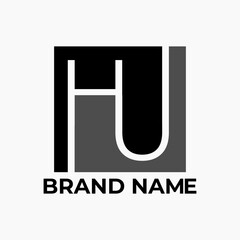 HU initial letter company logo design