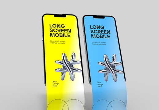 Long Scroll Screen Mobile Mockup